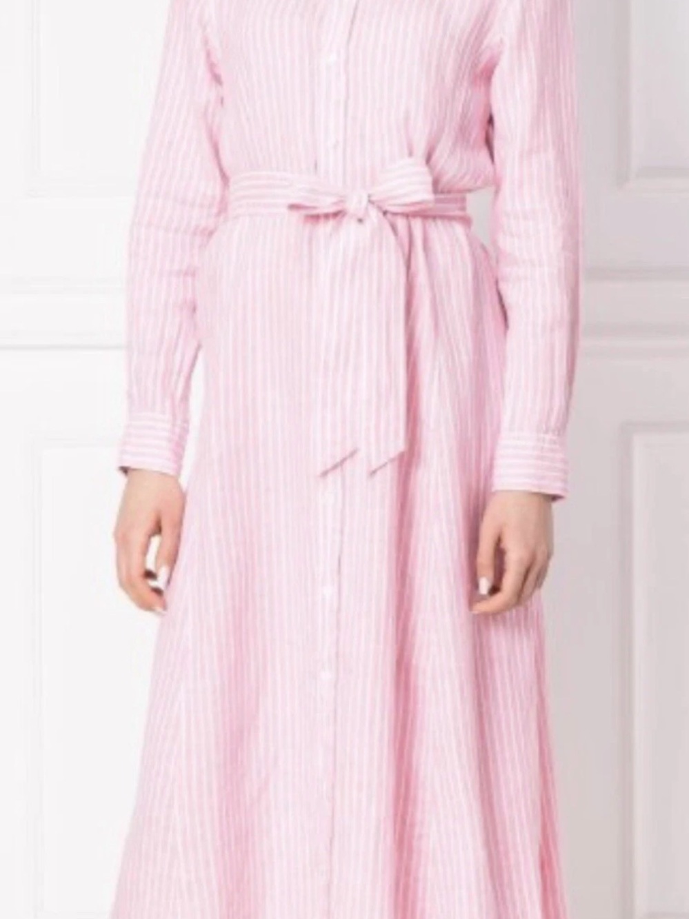 Ralph Lauren Pink Striped Kids Pajama Robe with Tie Waist